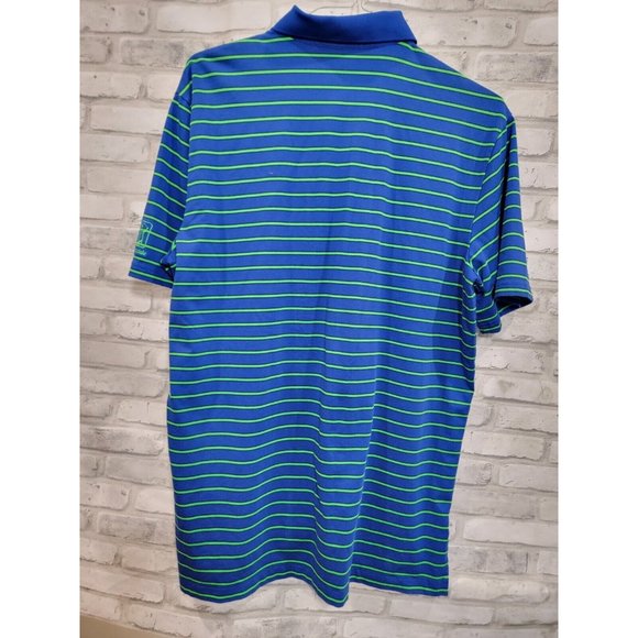 Polo Golf Ralph Lauren Large Performance PGA Scottsdale Blue Green Striped Polo - Picture 8 of 8